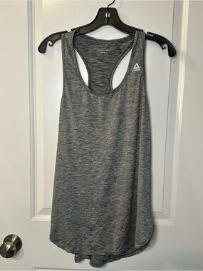 Reebok Racerback Athletic Tank Top |Size Large |Heather Gray